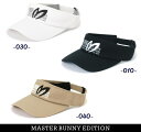 【NEW】マスターバニーbyパーリーゲイツMASTER BUNNY EDITION BIG M 定番系ツバ長コットンツイルバイザー758-4187411/24B