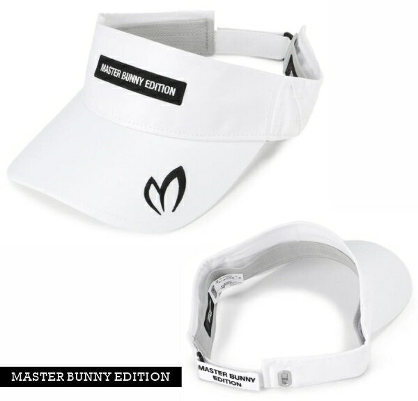 【NEW】マスターバニーbyパーリーゲイツMASTER BUNNY EDITION 定番系≪サングラス挿し付き≫ ボックスロゴシンプルバイザー 758-5287003/25C【正規品】