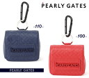 【NEW】PEARLY GATES パーリーゲイツSIMPLE & STYLISH =BASIC COLLECTION=ボールポーチ/カラビナ付き053-5984507/25B【正規品】