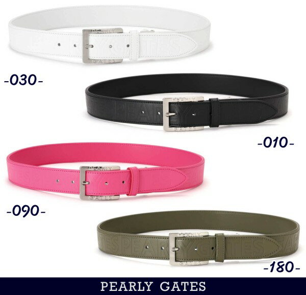 【NEW】PEARLY GATES パーリーゲイツストレッチレザーエンボスロゴ レディースベルト053-3282802/23C