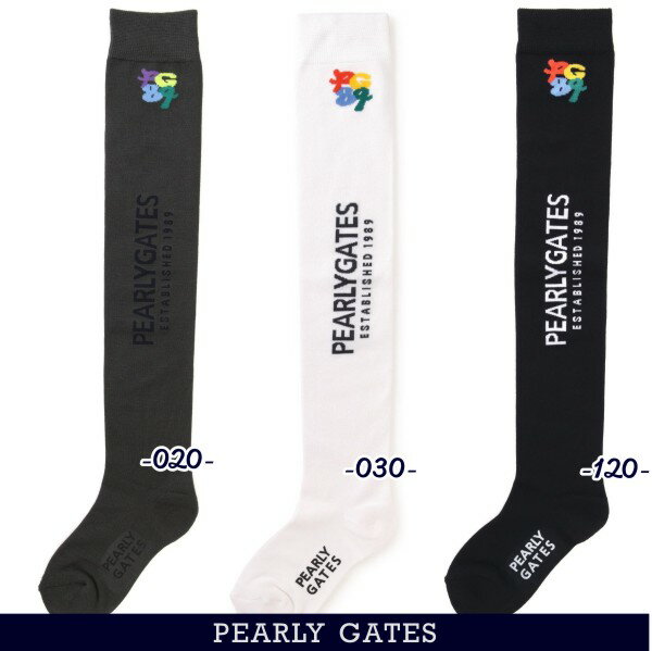 【NEW】PEARLY GATES パーリーゲイツYes! Yes!! Yes!!! 35th Anniv.Keep Going!レディースニーハイソックス =MADE IN JAPAN= 053-4186210/24A