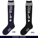 PEARLY GATES パーリーゲイツ”New History” ロゴ レディース3ラインハイソックス≪MANY HEARTS≫=MADE IN JAPAN=...