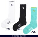 【NEW】PEARLY GATES パーリーゲイツレディース ルーズ調ミドルソックス=MADE IN JAPAN= 053-5186208/25AF【正規品】