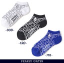 【PREMIUM SALE 30%OFF】PEARLY GATES パーリーゲイツ”ON or OFF SWITCH柄” レディースアンクルソックス<抗菌防臭>=MADE IN JAPAN= 053-5186302/25A【正規品】【GOLFWAVE-4】