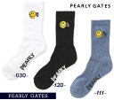 【NEW】PEARLY GATES パーリーゲイツPG SMILEモチーフ レディースミドルソックス=MADE IN JAPAN= 053-5186404/25...