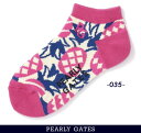 【NEW】PEARLY GATES パーリーゲイツパイナップル シーズン柄レディースアンクルソックス<抗菌防臭>=MADE IN JAPAN=053-5286812/25C【正規品】