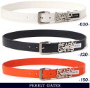 PEARLY GATES パーリーゲイツシンボリックな2段ロゴデコレーションレディース本革エンボスロゴベルト053-4282002/24D