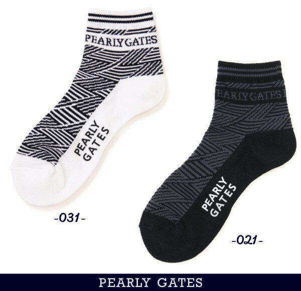 【NEW】PEARLY GATES パーリーゲイツトラッド柄メンズショートソックス=MADE IN JAPAN= 053-4186203/24A