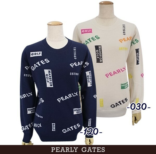 【PREMIUM SALE 50%OFF】PEARLY GATES パーリーゲイツMORE COLORFUL！カシミヤブレンド レディースクルーネックニットセーター 055-2270108/22D【COLO-STYLE】