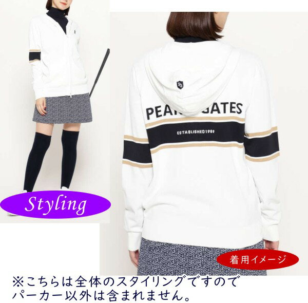 【PREMIUM SALE】PEARLY GATES パーリーゲイツ遮熱/UVカット レディースフルジップフーディニットパーカー 055-2272902/22C