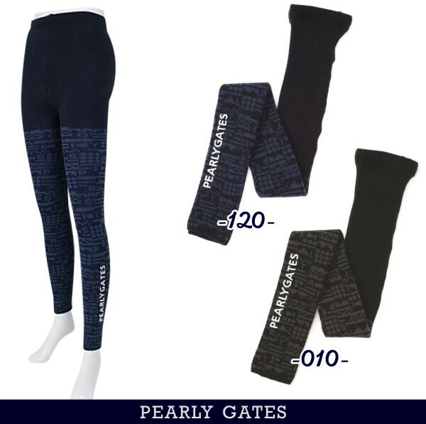 PEARLY GATES パーリーゲイツナバホ柄 レディース10分丈ウールレギンス=JAPAN MADE= 053-2283116/22D