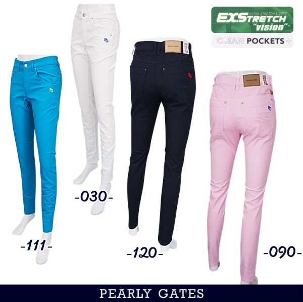 【PREMIUM CHOICE】PEARLYGATES パーリーゲイツTHE FUN OF GOLF! PALE TONE レディースEXストレッチパンツ 055-3131502/23B 1