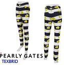 【PREMIUM OUTLET OFF】PEARLYGATES パーリーゲイツElectric Shock 伸長回復ストレッチTEXBRIDレディース SMILEボーダーパンツ055-2231612/22C【 Electric Shock】