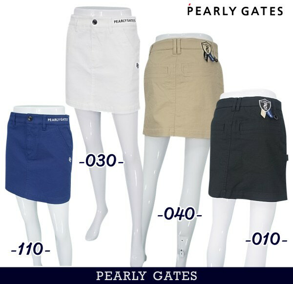 PEARLYGATES パーリーゲイツパワフルコットンストレッチ ドビー変形ダイヤ柄レディーススカート 055-2234002/22D