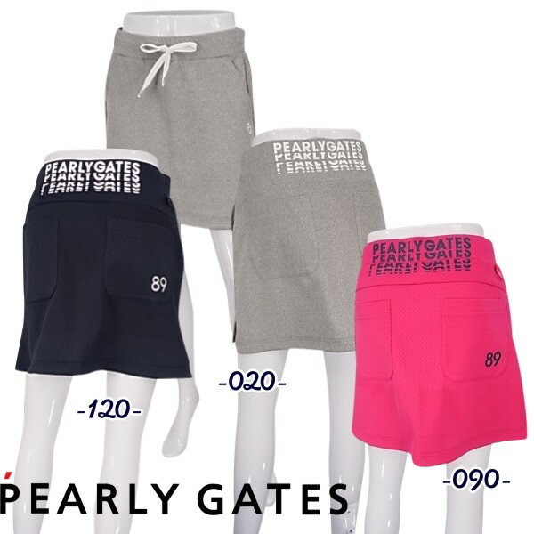 PEARLYGATES パーリーゲイツグラデーションロゴ！ハニカムメッシュレディース イージースカート =JAPAN MADE=055-2234816/22C