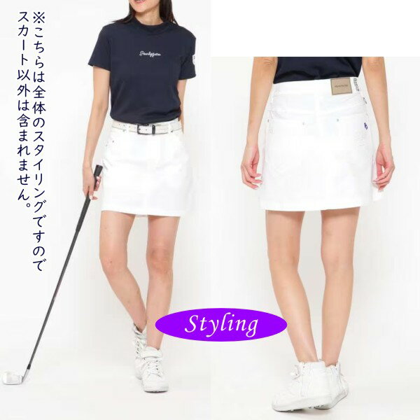 【PREMIUM OUTLET50%OFF】PEARLYGATES パーリーゲイツTHE FUN OF GOLF! PALE TONE レディースEXストレッチスカート 055-3134502/23B