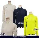 【PREMIUM SALE 50 OFF】PEARLY GATES パーリーゲイツプレミアウォーム レディースハーフジップ長袖シャツ/カットソー JAPAN MADE 055-3166106/22D