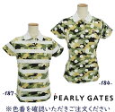 PEARLY GATES パーリーゲイツPLAY CAMO！ドライタッチカモフラ柄ドットorボーダー レディース 半袖ポロシャツ=JAPAN MADE= 055-2160514/22B