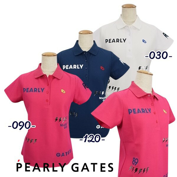 PEARLY GATES パーリーゲイツElectric Shock!! ハニカムカノコレディース 半袖ポロシャツ=JAPAN MADE= 055-2260606/22B