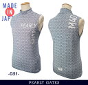 【NEW】PEARLY GATES パーリーゲイツ リバーシブルベアカノコ アイリス小花柄レディース スリーブレスモックシャツ=MADE IN JAPAN= 055-4167414/24B