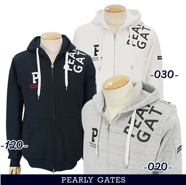 【PREMIUM CHOICE】PEARLY GATES パーリーゲイツBIG”P” ショルダーロゴ飛び裏毛 メンズフルジップフーディーパーカー=JAPAN MADE= 053-3162201/23AFのサムネイル