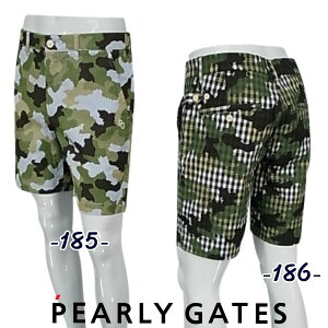 【PREMIUM SALE】 PEARLYGATES パーリーゲイツPLAY CAMO!ストライプ or ギンガムチェックメンズ カモフラ柄ストレッチショートパンツ053-2132519【PLAYCAMO】