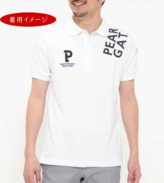 【PREMIUM CHOICE】PEARLY GATES パーリーゲイツショルダーロゴ メンズカノコ半袖ポロシャツ=JAPAN MADE= 053-3160201/23AF