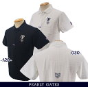 PEARLY GATES パーリーゲイツ”PG PRO” Series. リンクス グレンチェックジャガードメンズ半袖ポロシャツ =MADE IN JAPAN=053-4160309/24A