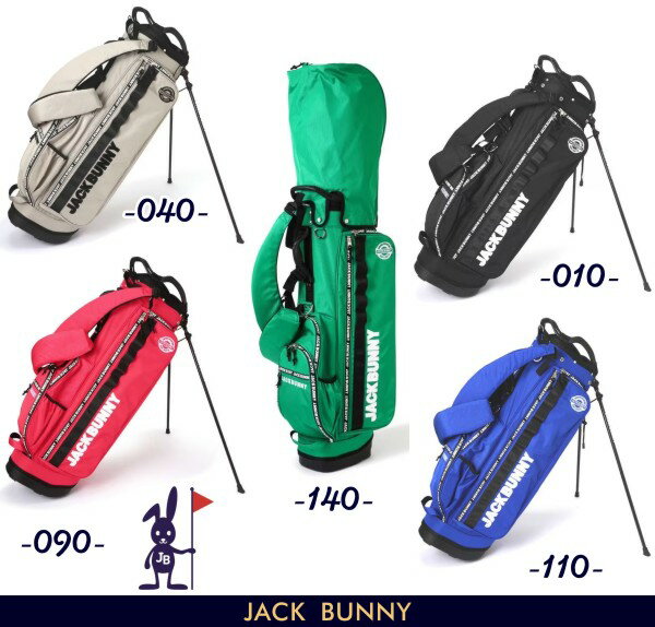 Jack Bunny by PEARLY GATES ジャックバニーThe Standard ロゴファスナースタンド型キャディバッグ 262-3980140/23A