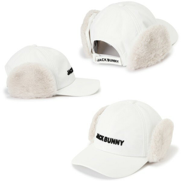 【PREMIUM SALE】Jack Bunny!! by PEARLY GATESジャックバニー!! MOKO MOKO フェイクファー耳当て付キャップ 262-3287105/23D【GOLFWAVE】