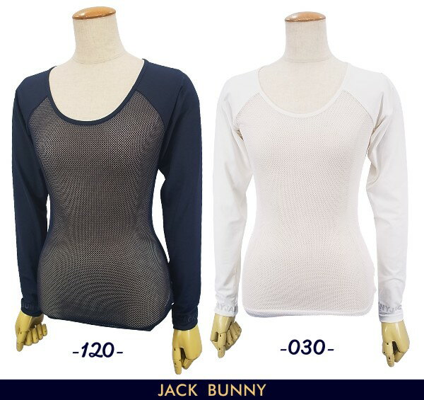 【NEW】Jack Bunny!! by PEARLY GATESジャックバニー!! TWINCOT UVメッシュ切替レディース長袖Uネック...
