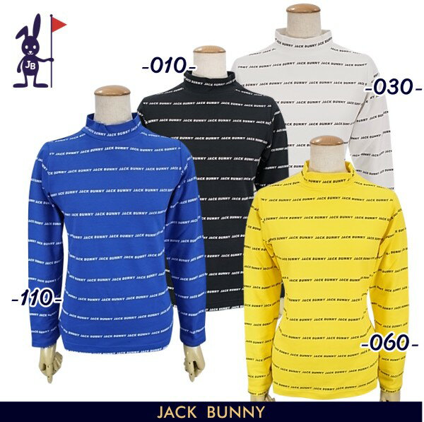 【PREMIUM SALE OFF】Jack Bunny!! by PEARLY GATESジャックバニー ロゴボーダー コットンストレッチレディース長袖モックシャツ263-3166122/23A