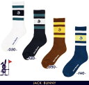 【NEW】Jack Bunny!! by PEARLY GATESジャックバニー!! マルチボーダー レディースミドル丈リブソックス<抗菌防臭>262-5186...