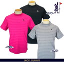 【PREMIUM SALE】Jack Bunny!! by PEARLY GATESジャックバニー!! ワンポイントJB!ロゴボーダー メンズ半袖モックシャツ2...
