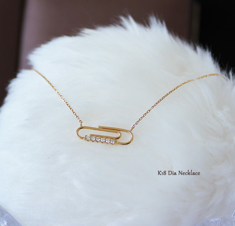 K18 DIA ͥå쥹å  necklace D0.06ct 6pcs