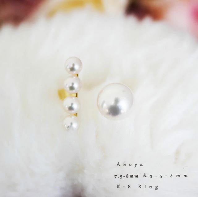 K18 γ俿 akoya ring