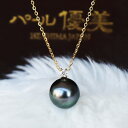 K18 黒蝶真珠 一粒 DIA ネックレスダイア Tahitian pearl necklace D0.04ct 1pcs