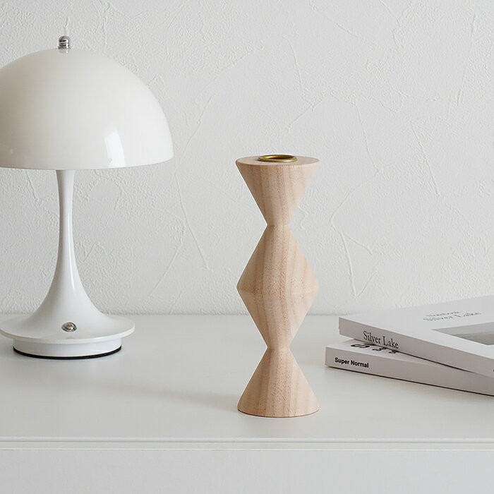 【15日限定5%OFF】【最強配送】キャンドルホルダー ウッド キャンドルスタンド ナチュラル 木 木製 オブジェ ディスプレイ 北欧 韓国インテリア ジャパンディ