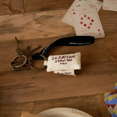 【6日~ 5%OFFクーポン】HOTEL PARIS CHILL ホテルパリチル La Saison Embroidery Keychain キーホルダー キーリング レディース おしゃれ 韓国インテリア 韓国雑貨