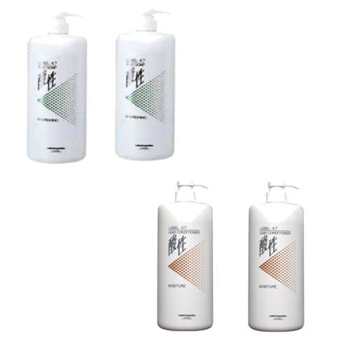 ルベル 4.7　酸性ヘアソープナリシング　(1200ml)×2本、酸性モイスチャーコンディショナー　(1200ml)×2本セット