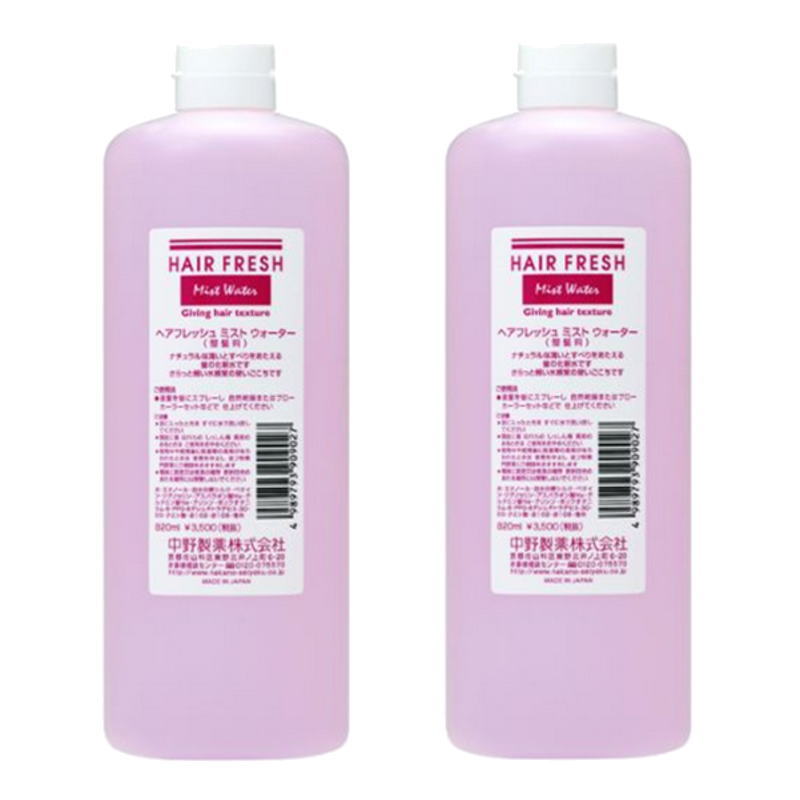 ナカノ ヘアフレッシュ ミスト ウォーター 820ml【2本セット】