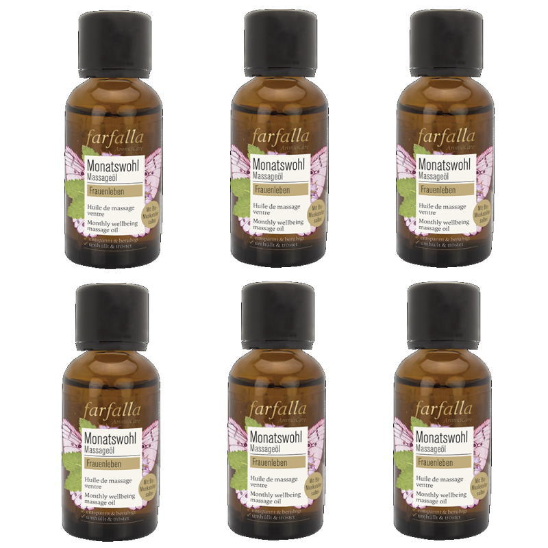 farfalla ファファラ マンスリー マッサージオイル ウーマンフッド<クラリセージ>(30ml) ×6点セット