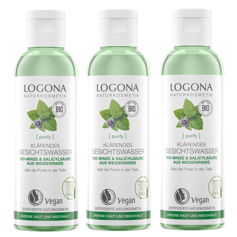 LOGONA ロゴナ　クラリファイ　フェイシャルトナー(ミント)(125ml)×3点セット