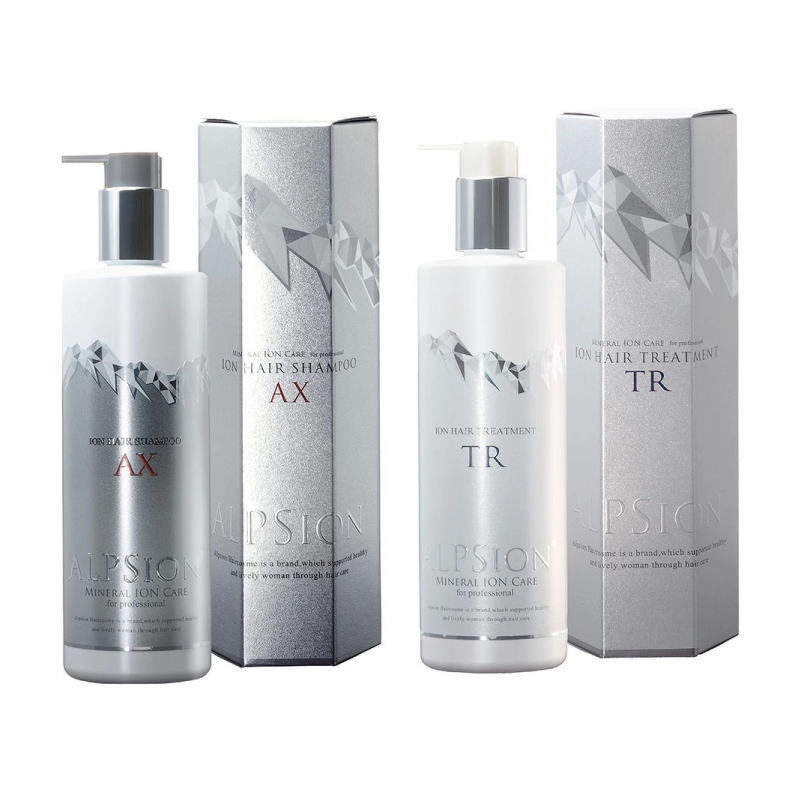 ALPSion(アルピジョン) イオンヘア＆フェイスクレンジング　AX　NEO(490ml)/トリートメント　NEO(490g)セット pechka-10033121 PECHKA パッケージ画像