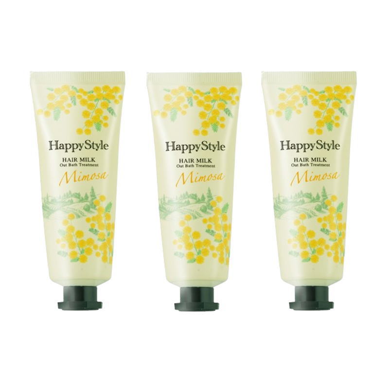 ハッピースタイル ミルクモイスチュア トリートメント 40g ミモザの香り ×3点セット