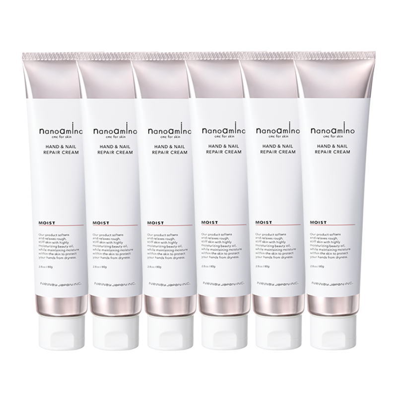 ニューウェイジャパン ナノアミノ ハンド&ネイル リペアクリーム モイスト(無香料) 80g×6点セット