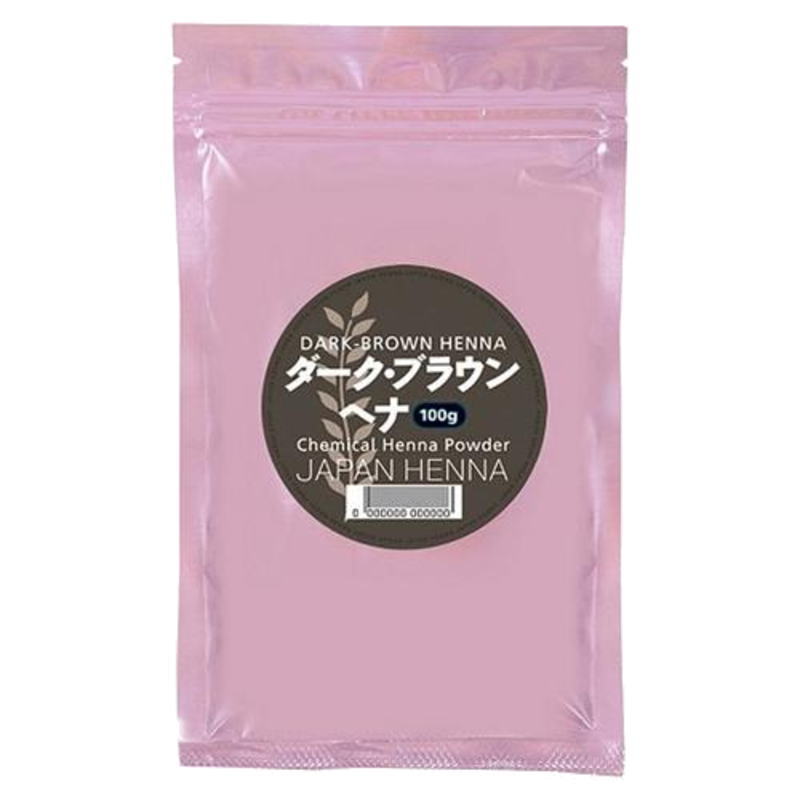 【クリックポストで送料無料】ジャパンヘナ ダークブラウン 100g(人毛カツラ専用)