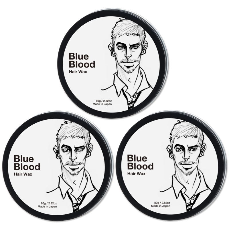 awaas Blue Blood　ブルーブラッド ヘアワックス 80g（3点セット）