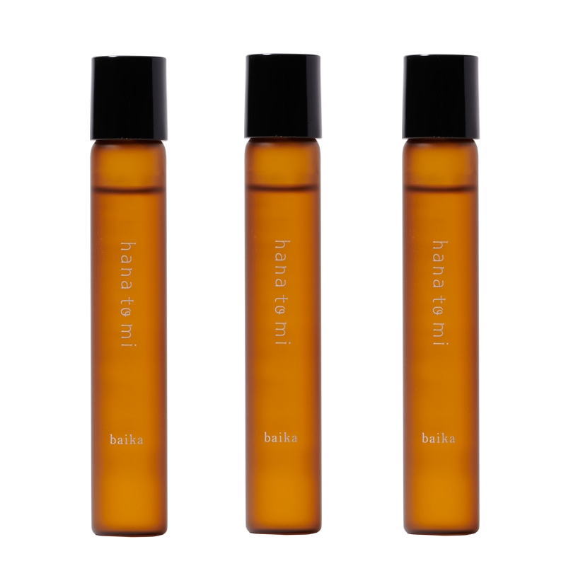 フレーバーライフ hana to mi(ハナトミ) ロールオンアロマ バイカ 9ml（3点セット）