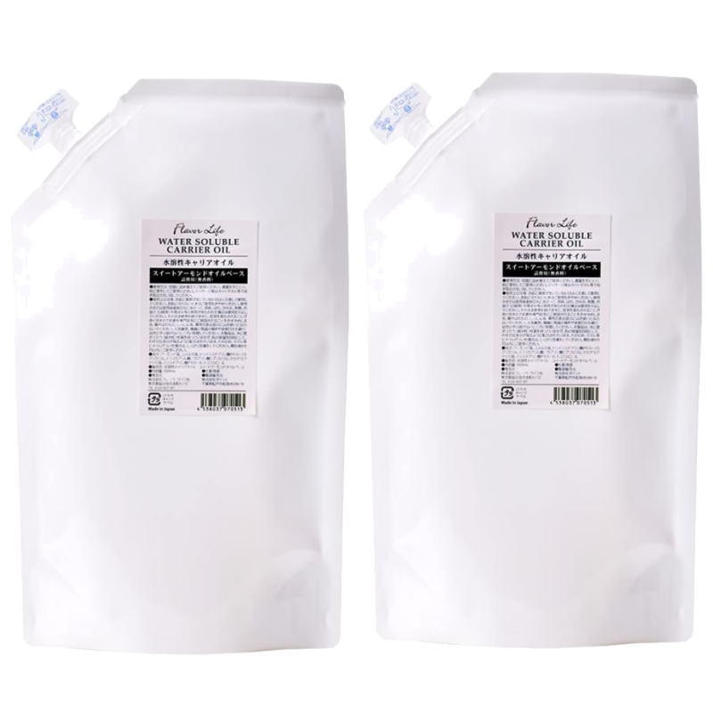 フレーバーライフ キャリアオイル 水溶性キャリアオイル スイートアーモンドオイルベース 1000ml 詰替用（2点セット）
